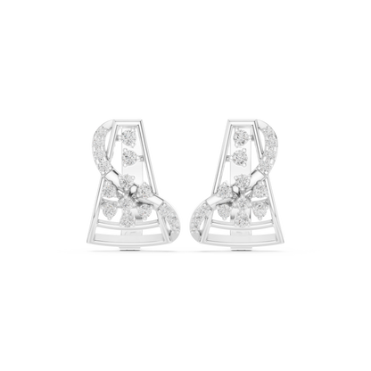 Elvaris Sculpted Diamond Hoops