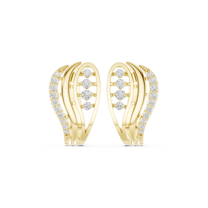 Elvanya Curved Diamond Hoops
