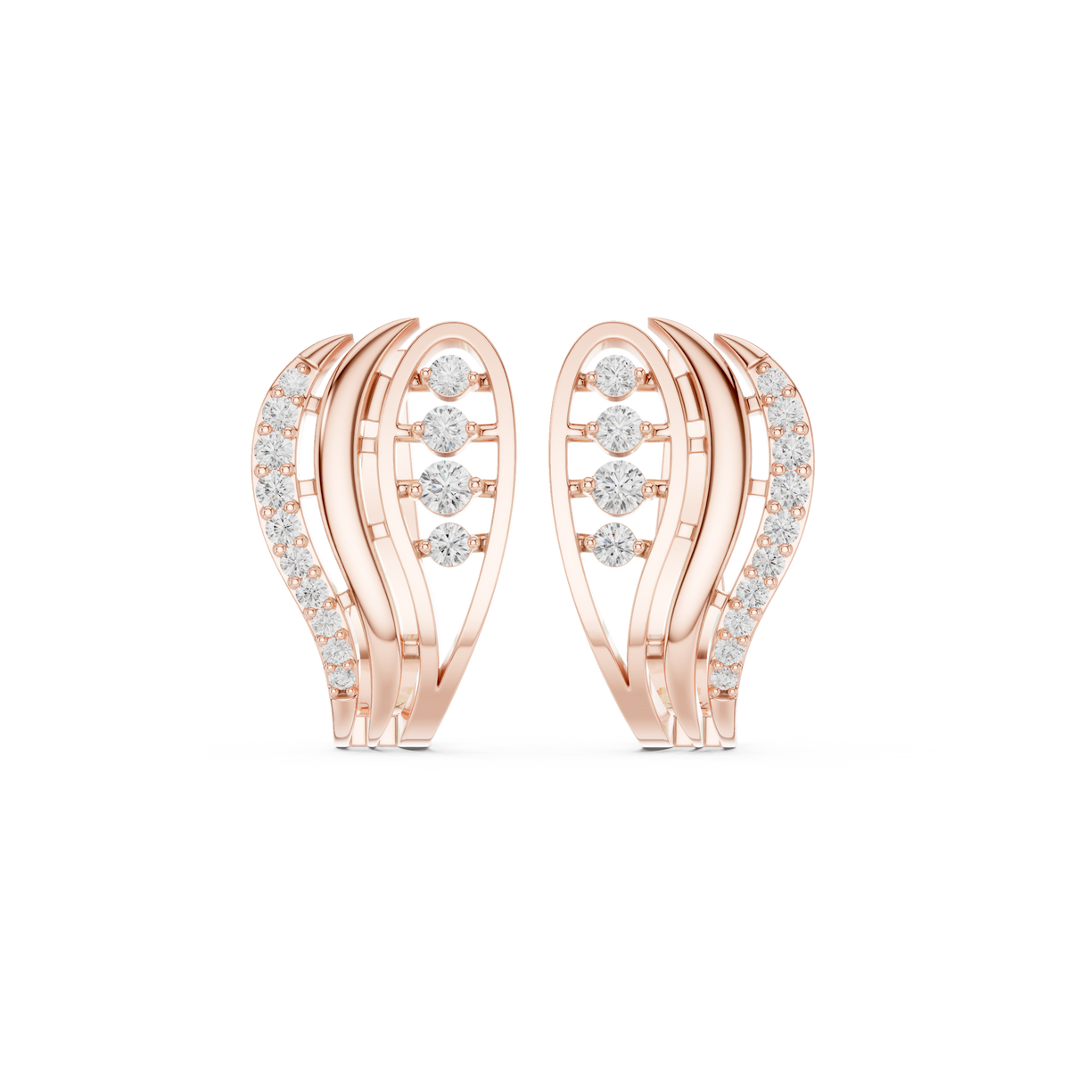 Elvanya Curved Diamond Hoops