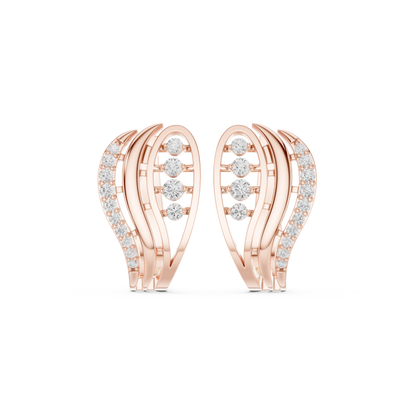 Elvanya Curved Diamond Hoops