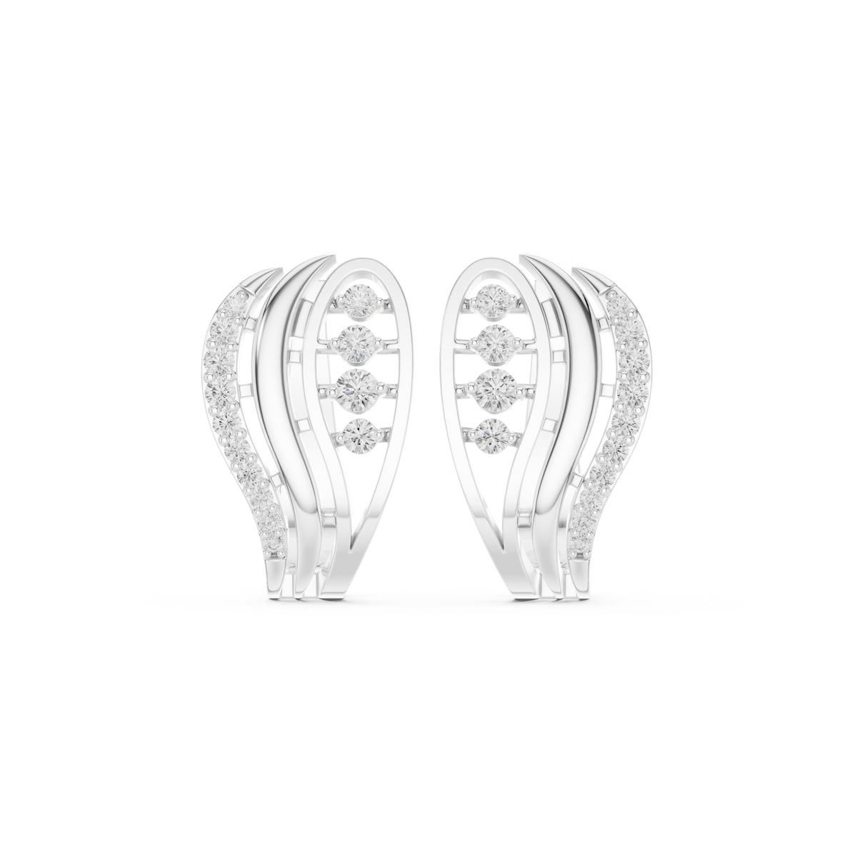 Elvanya Curved Diamond Hoops