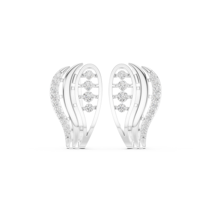 Elvanya Curved Diamond Hoops