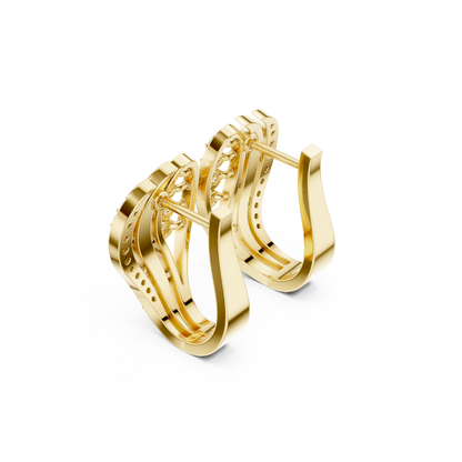 Elvanya Curved Diamond Hoops