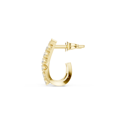 Avelora Crossed Diamond J Hoops