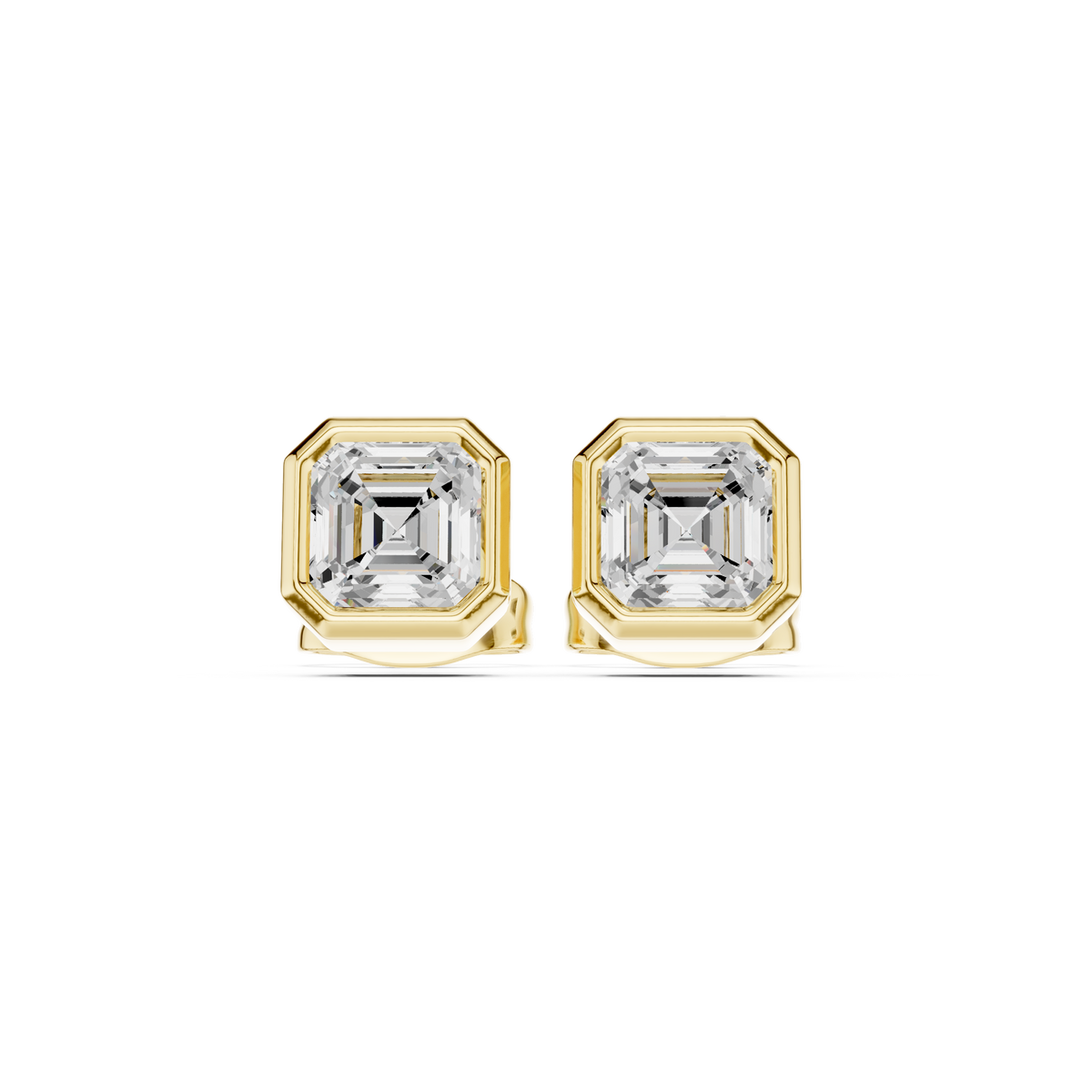 Zavelle Asscher Cut Bezel Studs