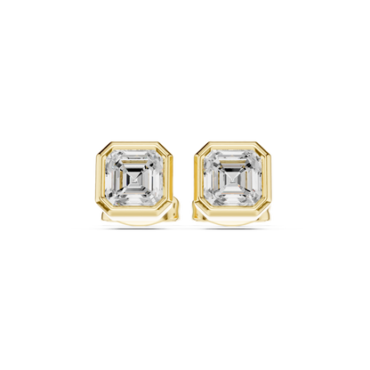 Zavelle Asscher Cut Bezel Studs