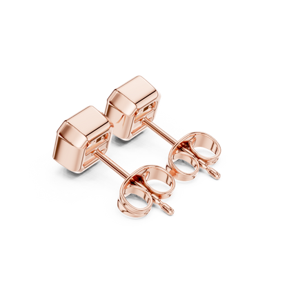 Zavelle Asscher Cut Bezel Studs