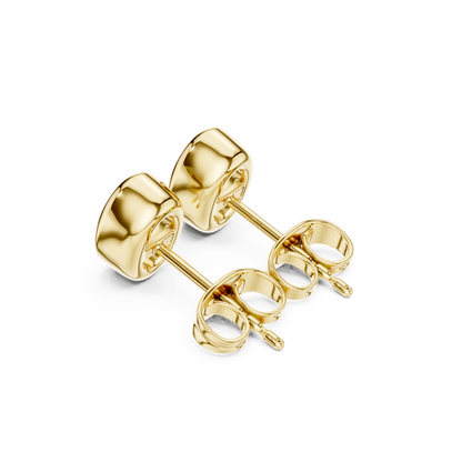 Elviora Oval Diamond Bezel Studs