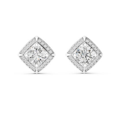Zarelle Radiant Round Halo Studs