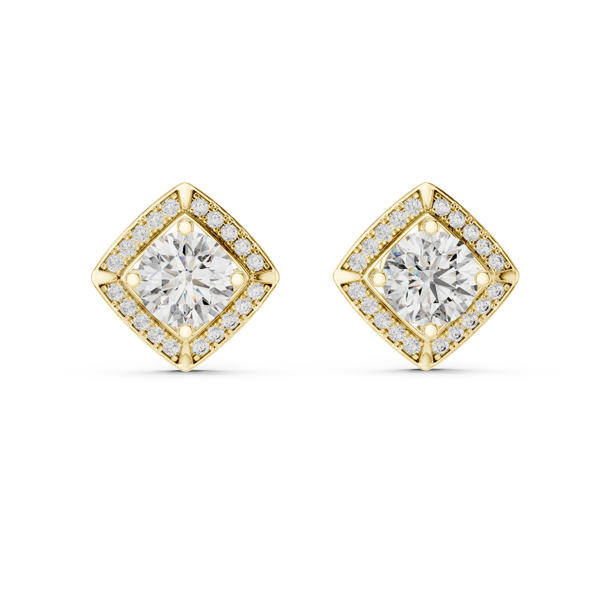 Zarelle Radiant Round Halo Studs