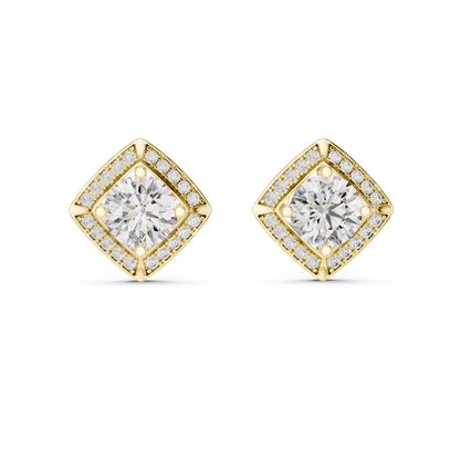 Zarelle Radiant Round Halo Studs