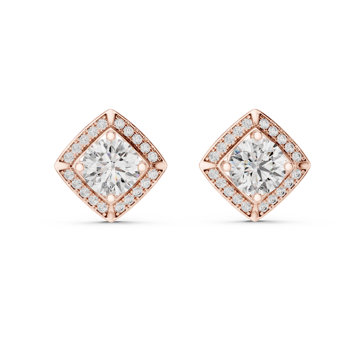 Zarelle Radiant Round Halo Studs