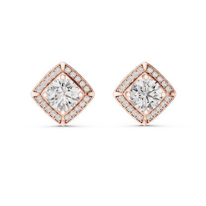 Zarelle Radiant Round Halo Studs