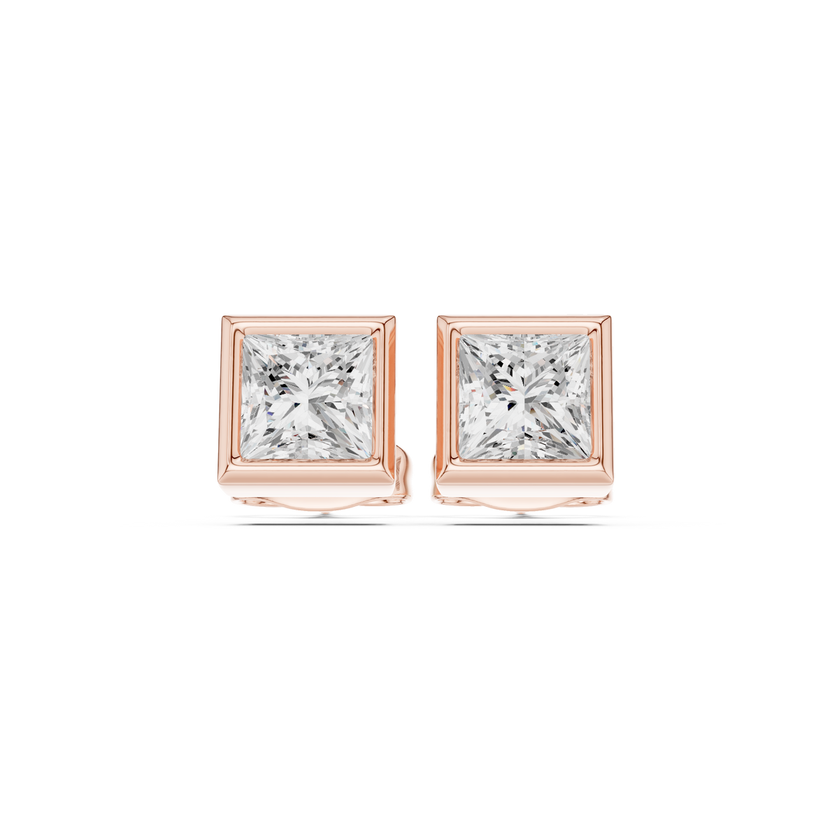Virelle Princess Diamond Bezel Studs