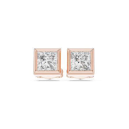 Virelle Princess Diamond Bezel Studs