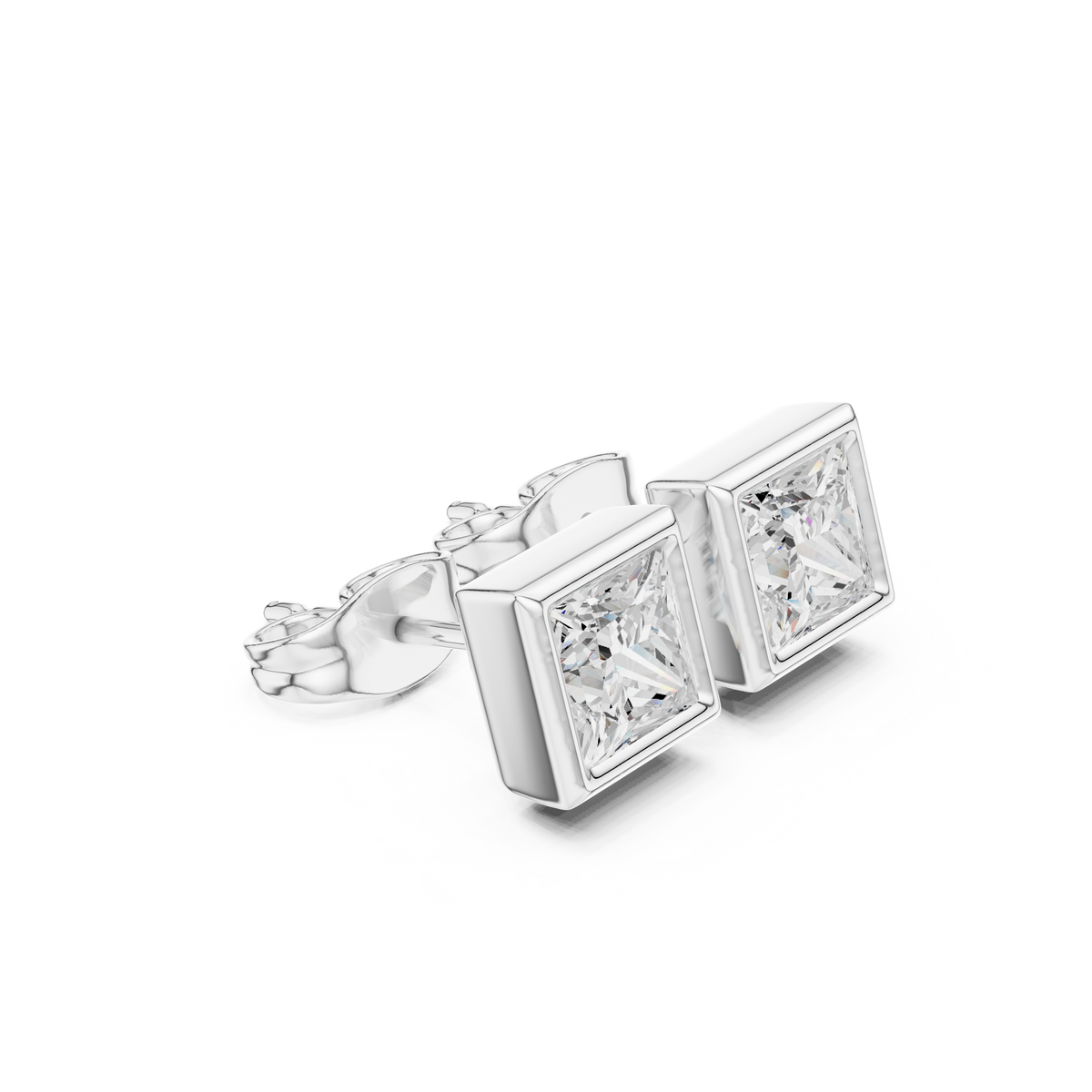 Virelle Princess Diamond Bezel Studs