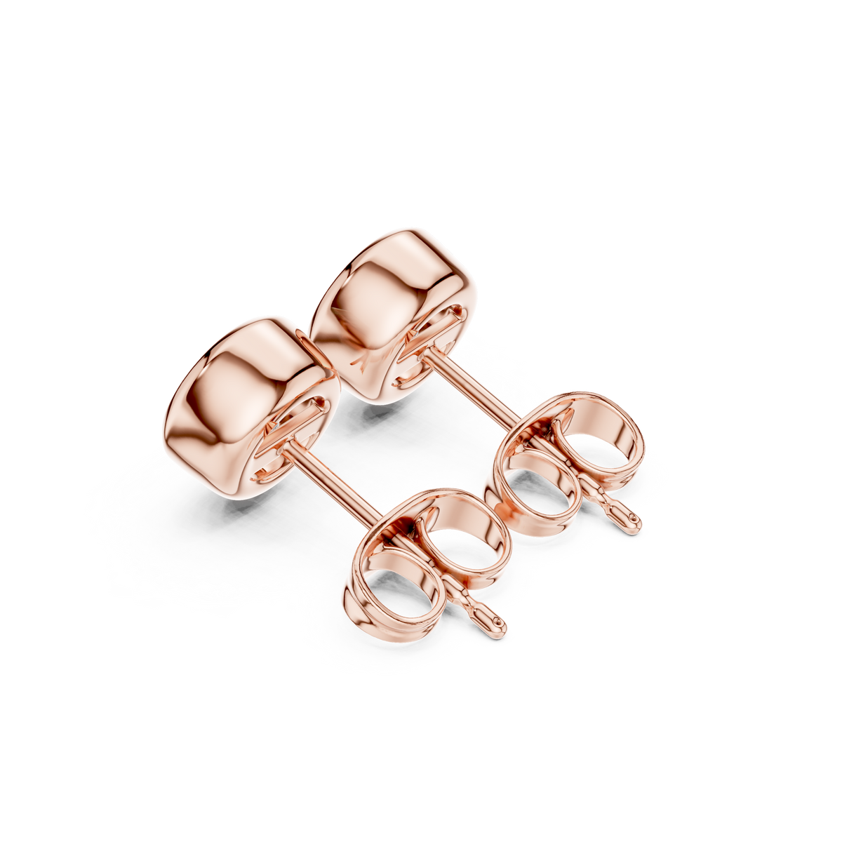 Elvara Round Diamond Bezel Studs