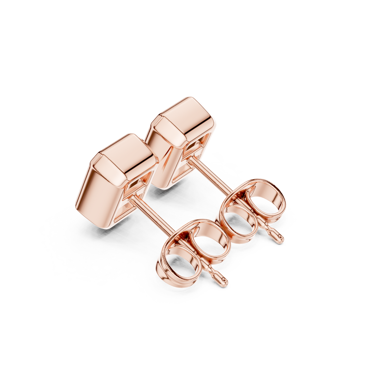 Zelvienne Radiant Cut Bezel Studs