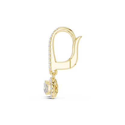 Virella Cushion Halo Drop Earring