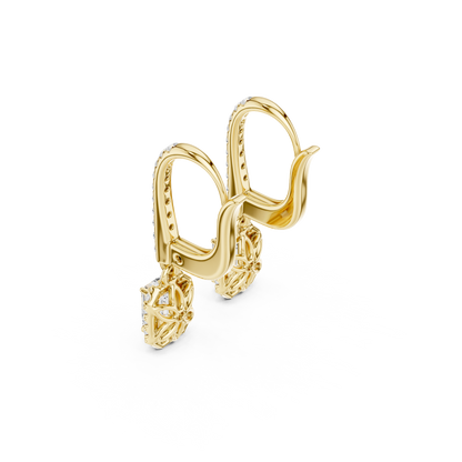 Elvara Emerald Halo Drop Earring