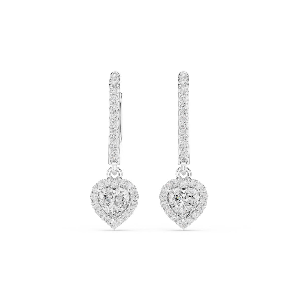 Zavienne Heart Halo Drop Earring