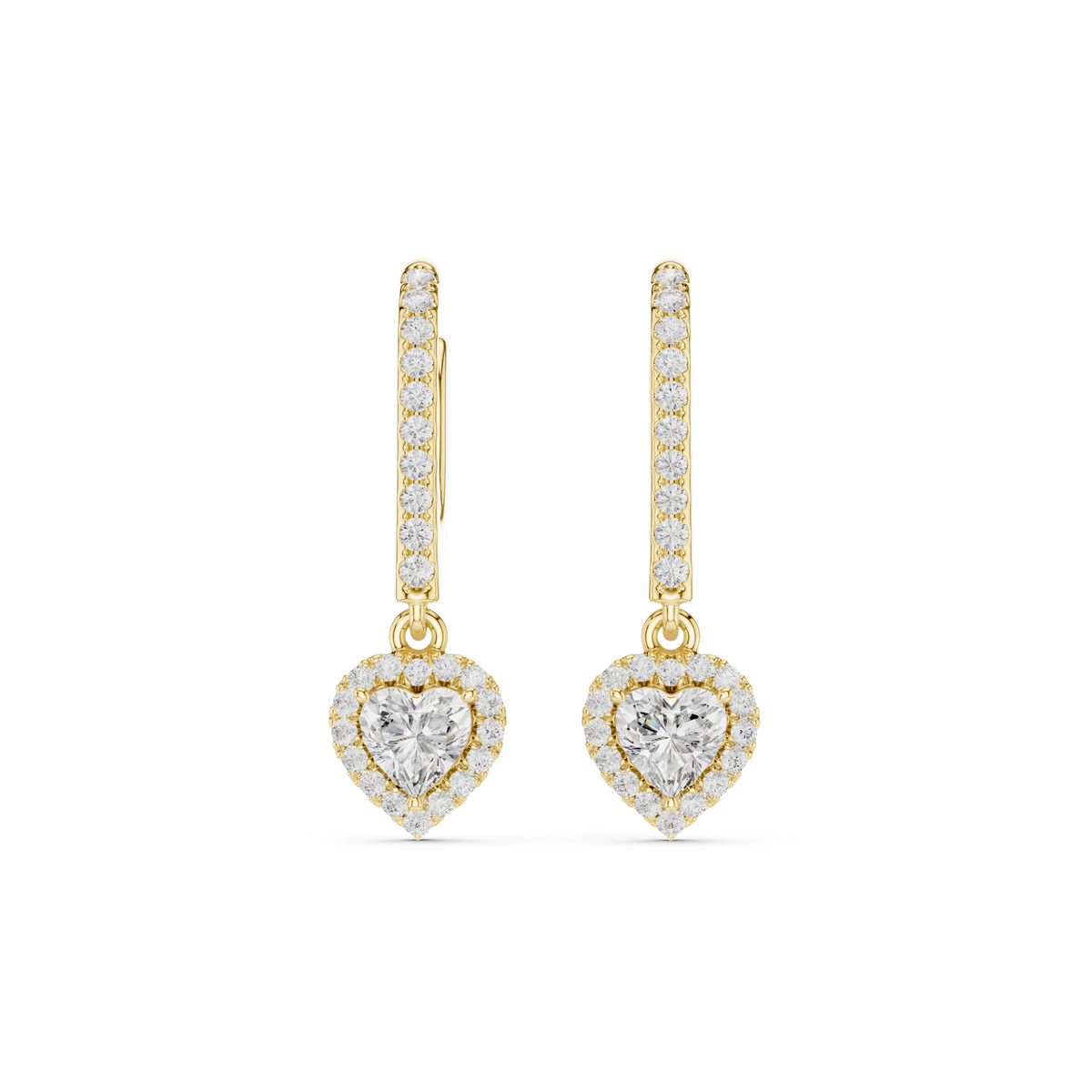 Zavienne Heart Halo Drop Earring