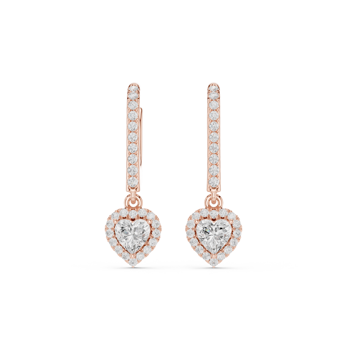 Zavienne Heart Halo Drop Earring