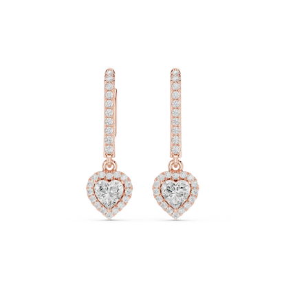 Zavienne Heart Halo Drop Earring