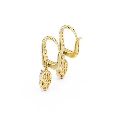Elvanya Marquise Halo Drop Earring