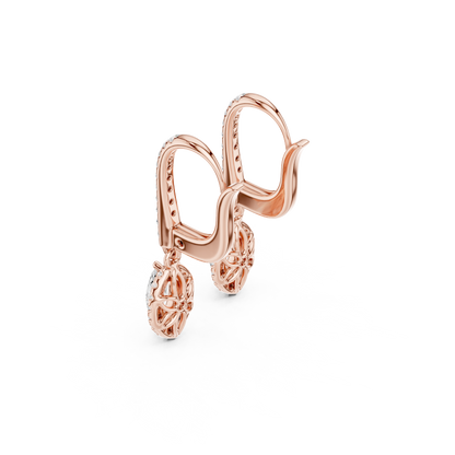 Elvanya Marquise Halo Drop Earring