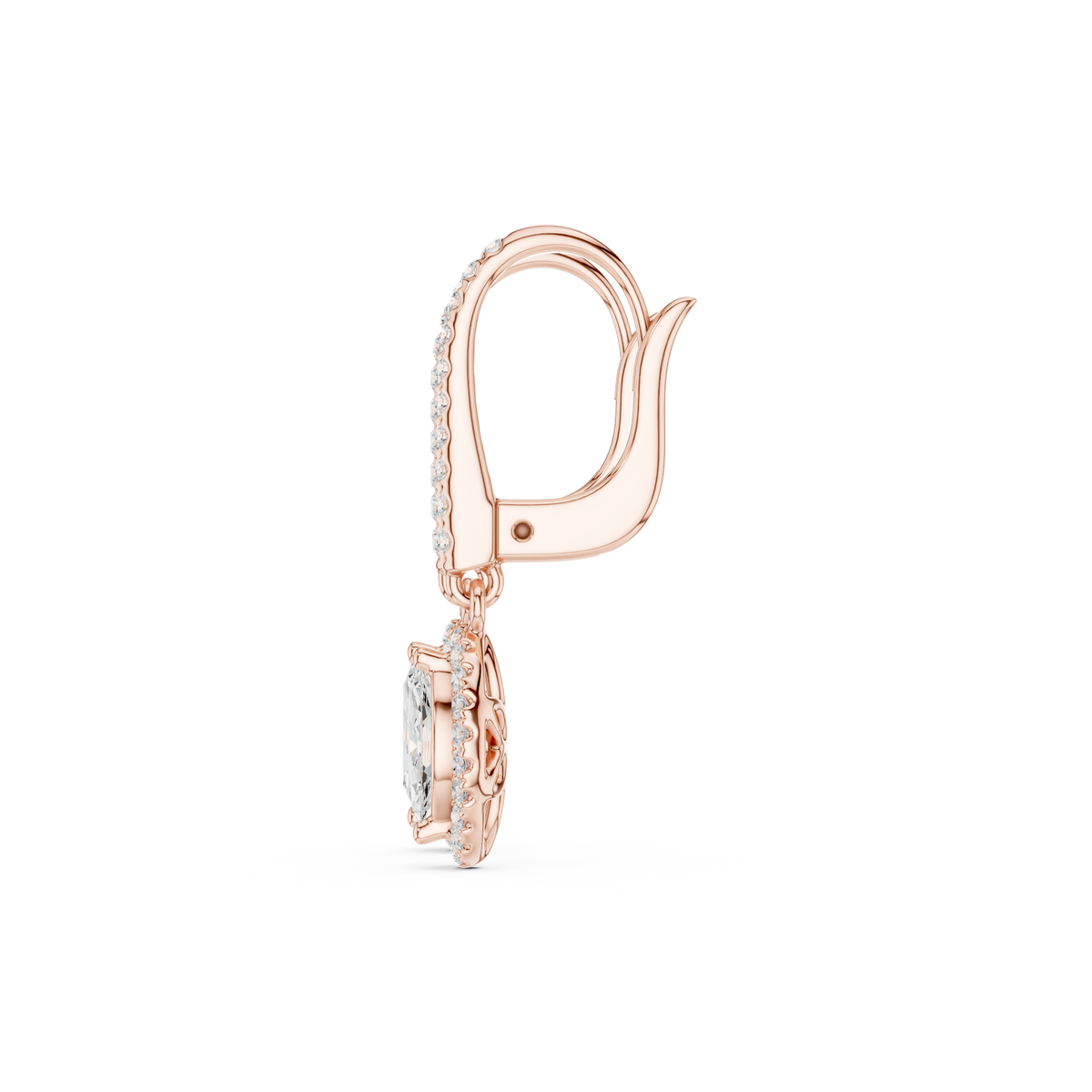 Elvanya Marquise Halo Drop Earring