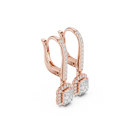 Elvayne Radiant Halo Drop Earring