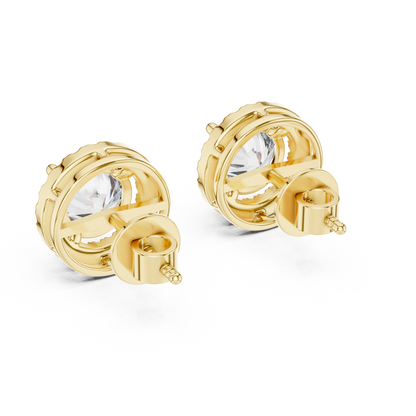 Zarelle Round Brilliant Halo Studs