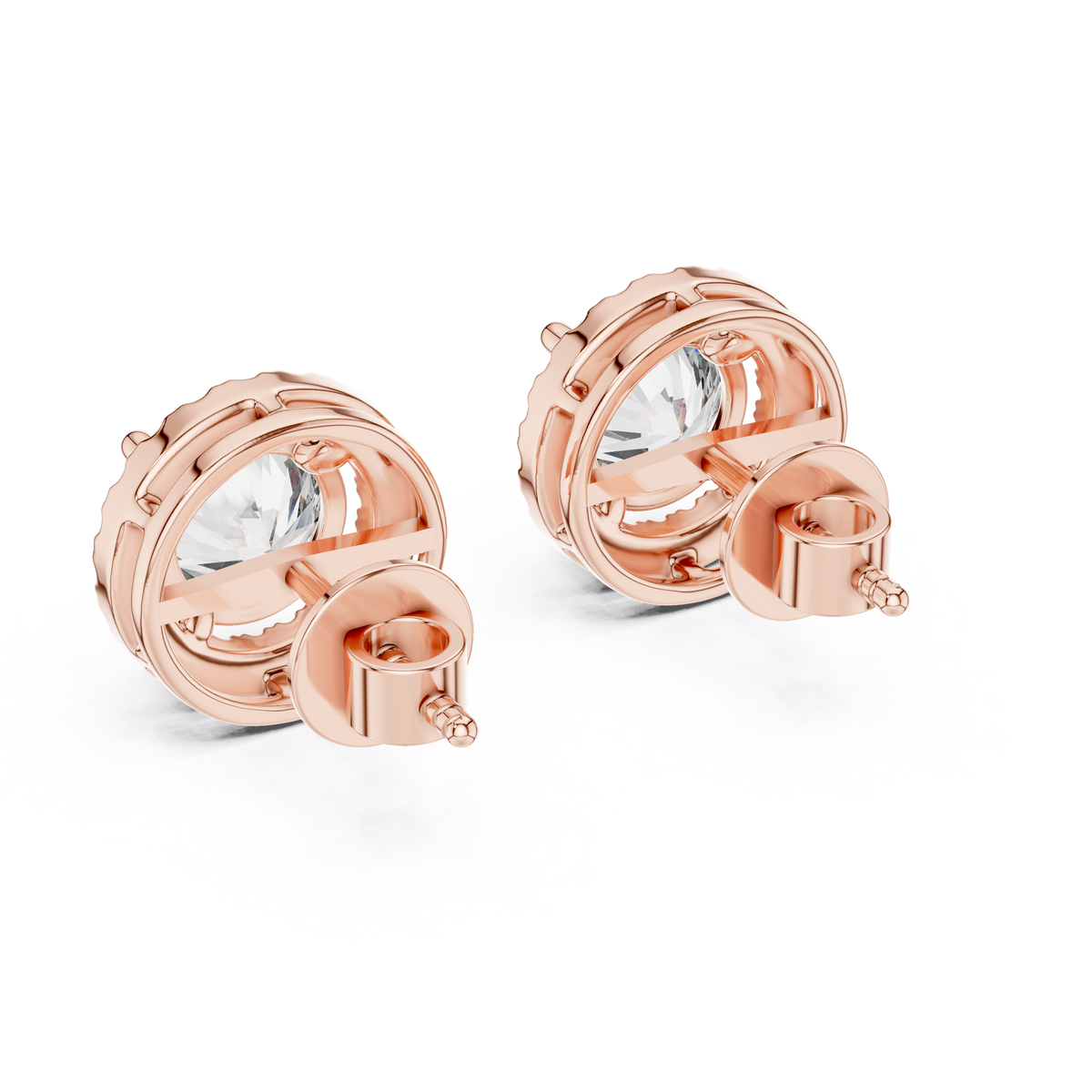 Zarelle Round Brilliant Halo Studs