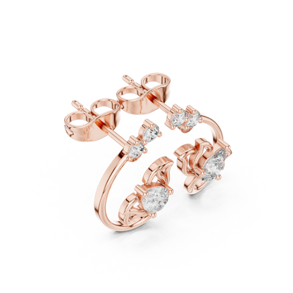 Elvaria Floral Loop Diamond Studs
