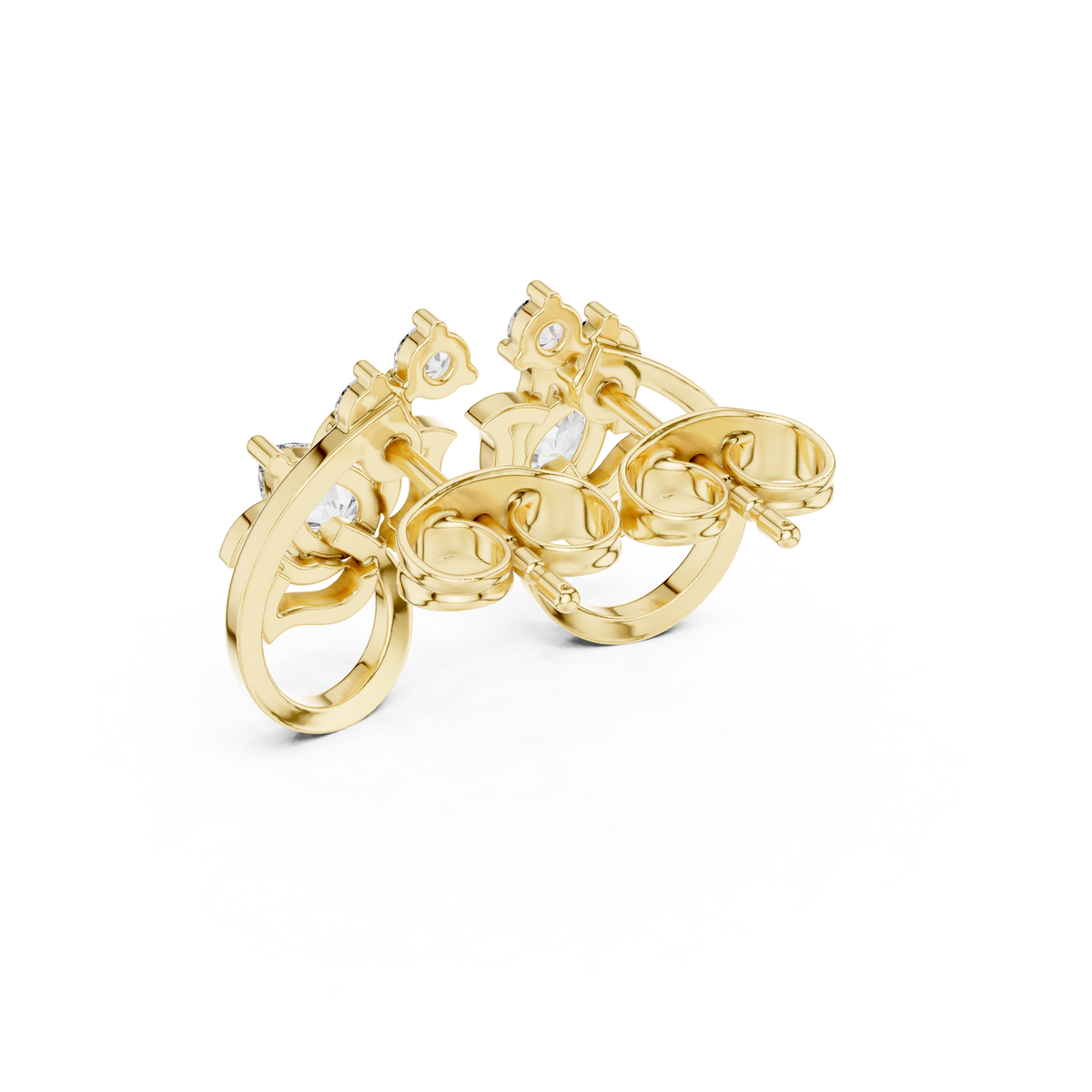 Elvaria Floral Loop Diamond Studs