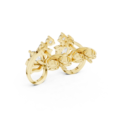 Elvaria Floral Loop Diamond Studs