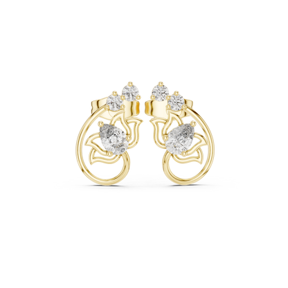Elvaria Floral Loop Diamond Studs