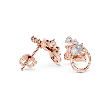 Elvaria Floral Loop Diamond Studs