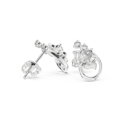 Elvaria Floral Loop Diamond Studs