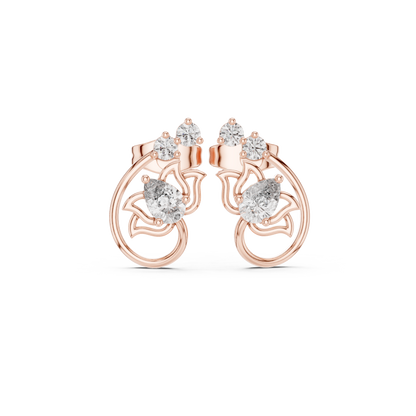 Elvaria Floral Loop Diamond Studs