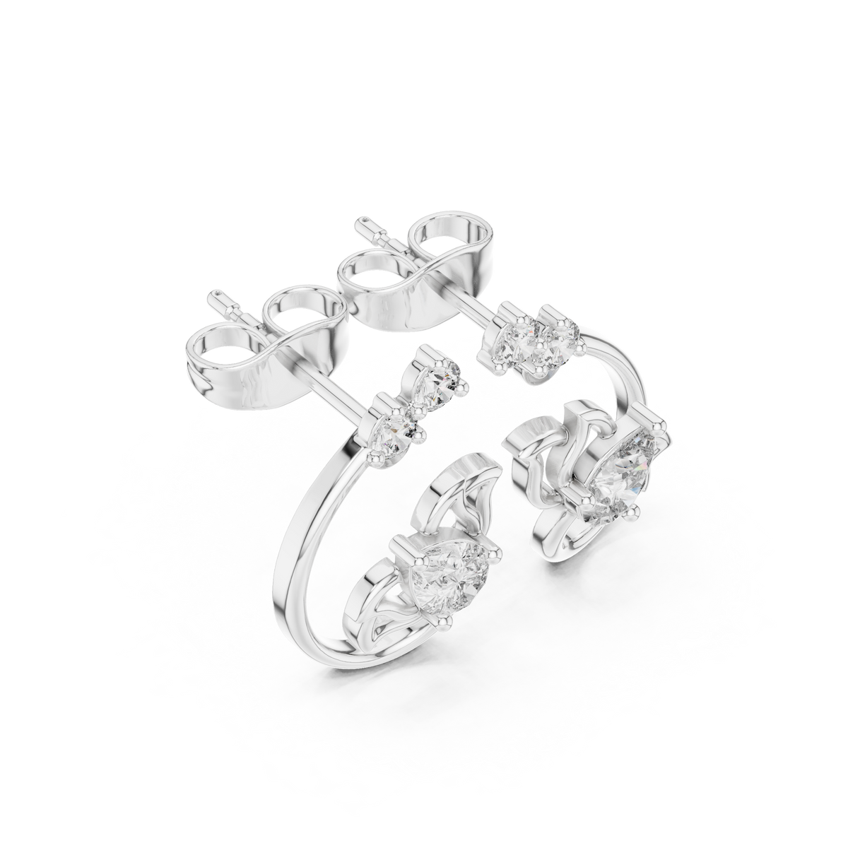 Elvaria Floral Loop Diamond Studs