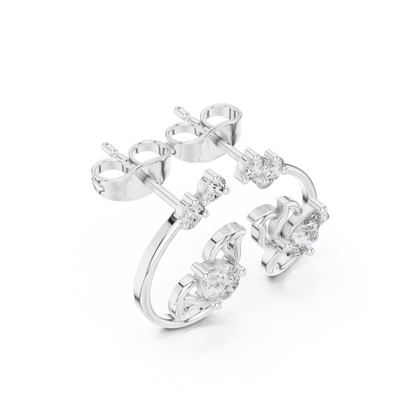 Elvaria Floral Loop Diamond Studs