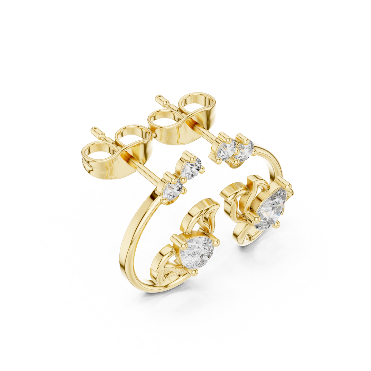 Elvaria Floral Loop Diamond Studs