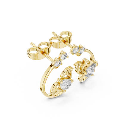 Elvaria Floral Loop Diamond Studs
