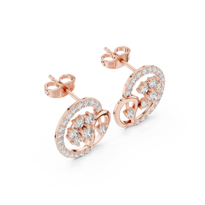 Veylissa Floral Orbit Diamond Studs