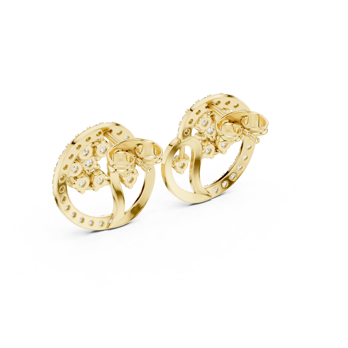 Veylissa Floral Orbit Diamond Studs