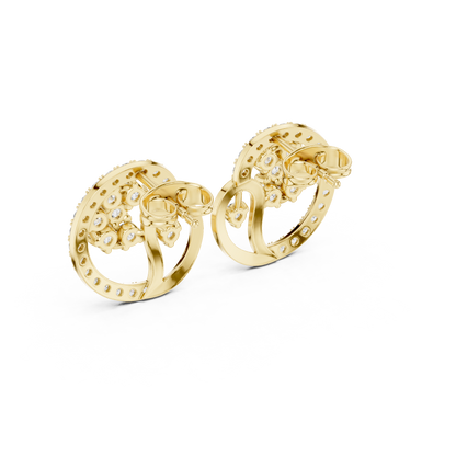 Veylissa Floral Orbit Diamond Studs