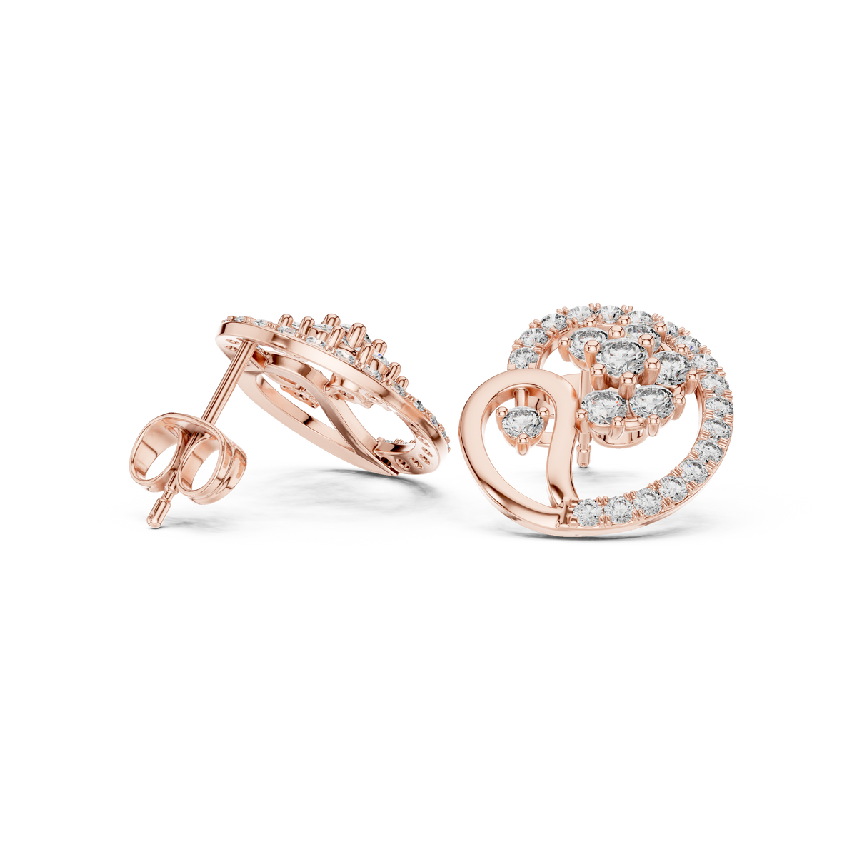 Veylissa Floral Orbit Diamond Studs