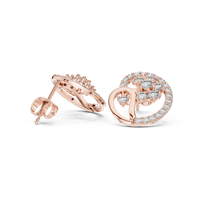 Veylissa Floral Orbit Diamond Studs